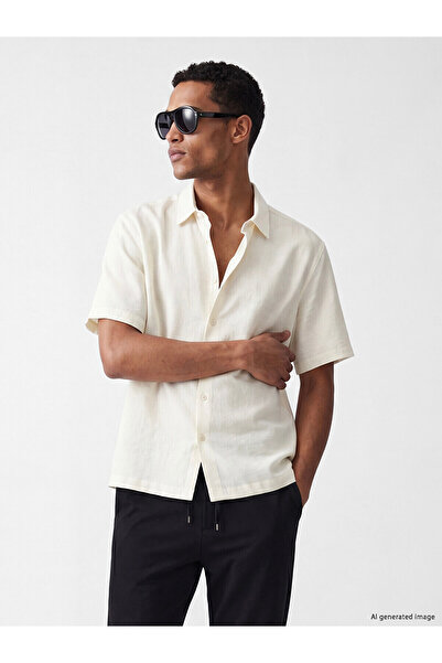 LC Waikiki Ανδρικό πουκάμισο NEVAVM Regular Fit Dobby με διαφορά στην εφαρμογή