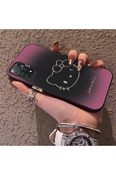 SLIMFELT Redmi Note 11 Pro 4G/5G Uyumlu Sade Kedi Desenli Sert Kılıf, Düşmeye...