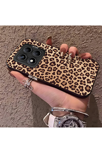 SLIMFELT Redmi Note 14 Pro 4G/5G Uyumlu Yüksek kaliteli retro klasik leopar d...