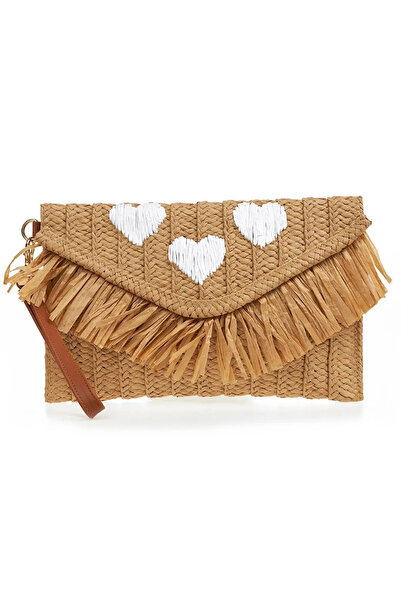 VERDE Γυναικεία τσάντα clutch 01-1695 λευκή