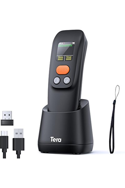 1600 Kablosuz 1D 2D QR Barkod Okuyucu | Ergonomik El Tipi 3in1 (Bluetooth, 2.4G Kablosuz, USB) | Süper Kod Çözme CMOS Sensörlü Tarayıcı