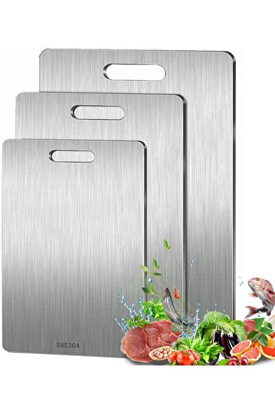 Generic Anti-Bacterial Stainless Steel Chopping Board - Food Grade, Odor-Free...