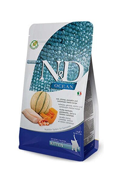 N&D Nd Ocean Tahılsız Kitten Morina Balığı ve Karides Yavru Kedi Maması 1,5 k...