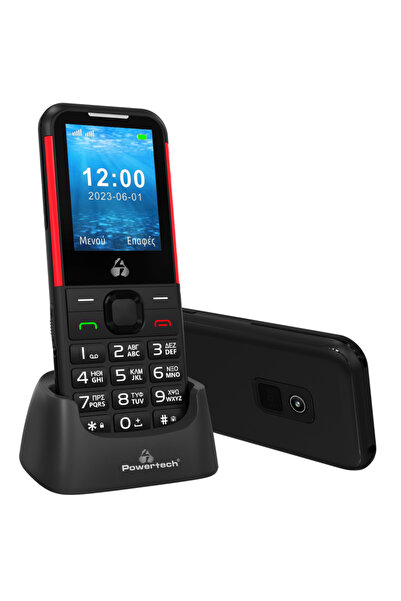 POWERTECH κινητό τηλέφωνο Sentry 4G PTM-33, SOS Call, με φακό, μαύρο
