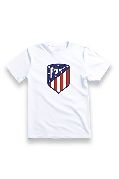 OEM Tricou personalizat Atletico Madrid, model de fotbal, 100% bumbac, alb, S