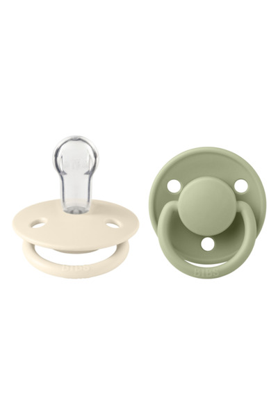Bibs Set 2 suzete de lux din silicon - Tetină rotundă, modele variate