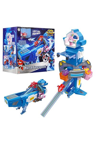 Noname Σετ Παιχνιδιού Super Wings Παγκόσμιο Λιμάνι Διαστήματος # 44; Μεταμορφ...