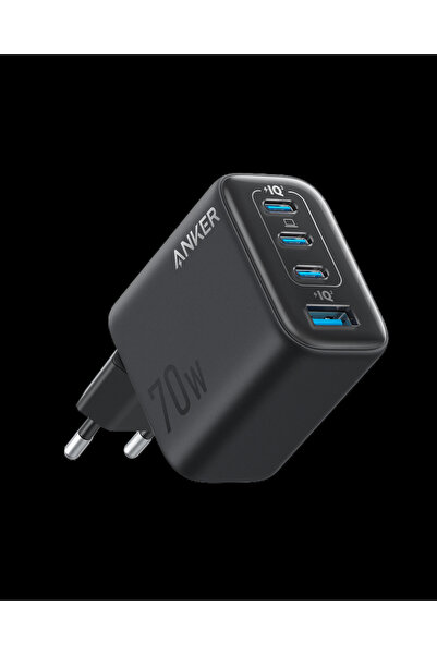 Anker Zolo 70W wall charger, 3x USB-C, 1x USB-A, PD 3.0, Black
