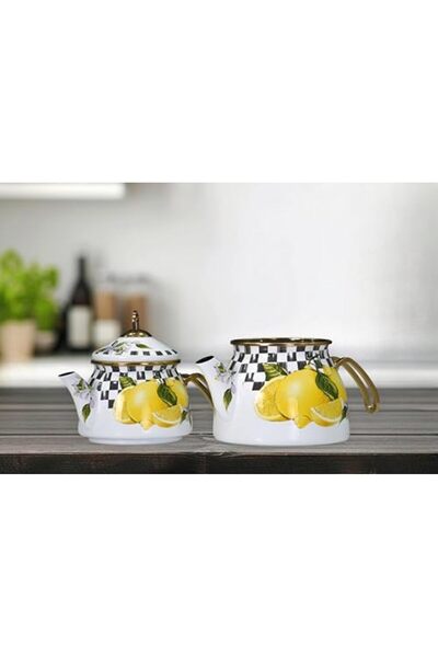 Yıldızan Msa Shop Lemon Gold Model Enamel Teapot 931845