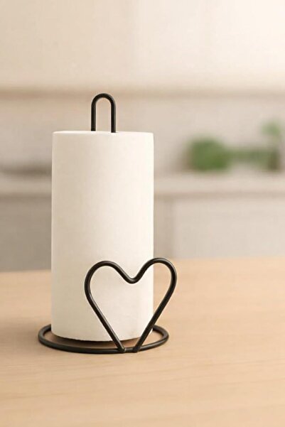 Yıldızan Byta Metal Paper Towel Holder, Heart Design, Durable and Modern 931845