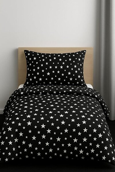 Yıldızan Nry Shop Ezgi Single Patterned Duvet Cover Set, 155 X 230 Cm, Star P...