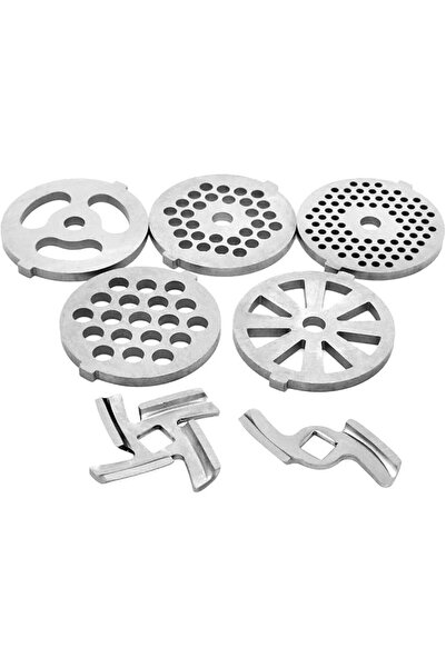 The Bros 7 Piece Stainless Steel Meat Grinder Plates Discs and Blade for Food...