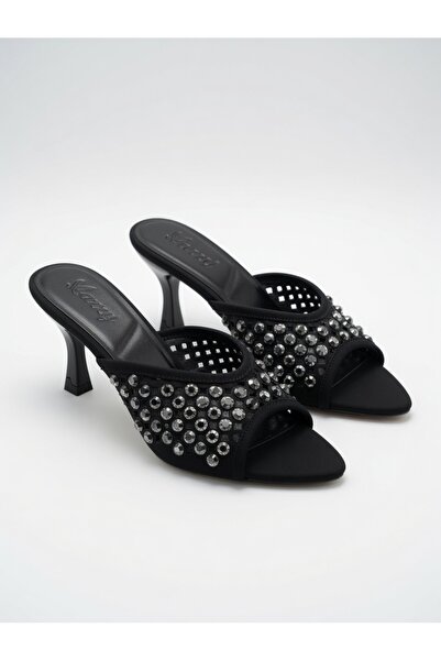 Kemal Aygün Women's Heeled Evening Dress Slippers