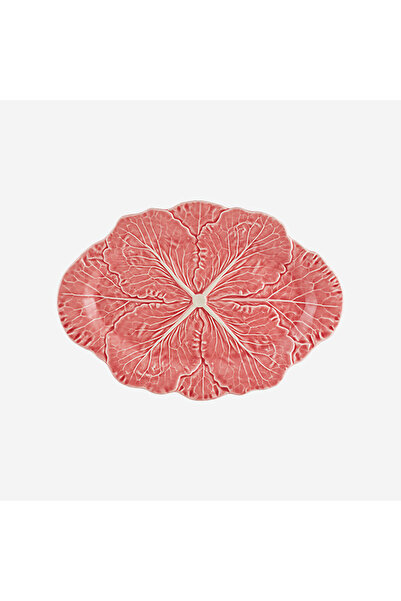 Bordallo Pinheiro Cabbage Pink Ceramic Serving Plate 37.5 cm