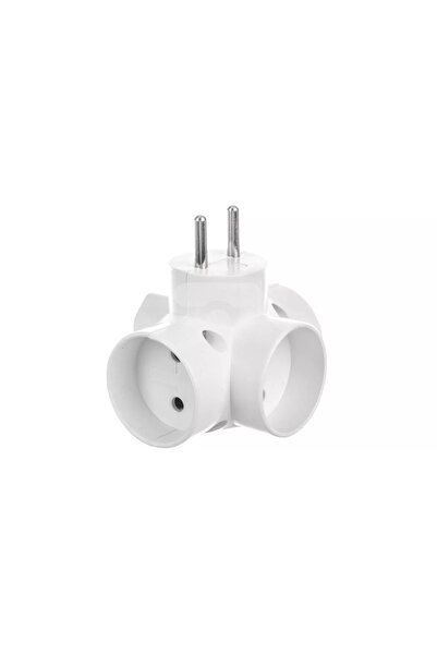 OEM R-43 Conector splitter de alimentare AC, tip 2P, rotund plat, alb, TIMEX-...