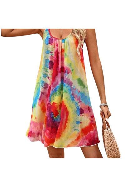 OEM Rochie colorata de plaja din tulle, marimea XL