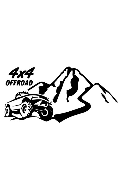 Amo-Stickers Автомобилен стикер Офроуд 10,25 см Зелен