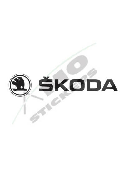 Amo-Stickers Sticker Auto Skoda 25cm Verde
