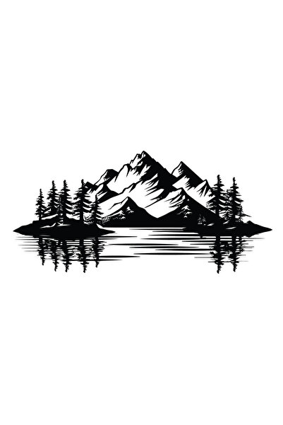 Amo-Stickers Sticker Camping , Munti , Natura 5 70cm Rosu