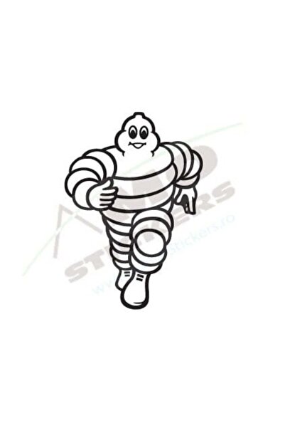 Amo-Stickers Sticker Auto Michelin Logo 2 25cm Gri inchis