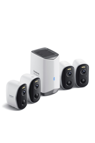 Baseus Kit supraveghere video Security N1 Plus, 2K HD, IP67, Night Vision, Au...