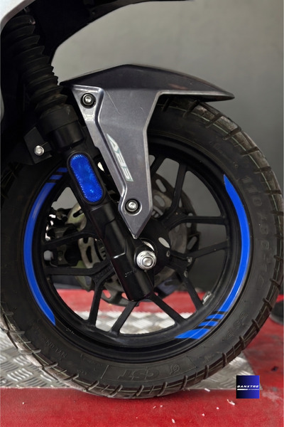 Banxtre Thick Cut Wheel Rim Strip Sticker Set Compatible with All Scooters