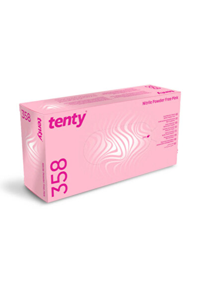 Tenty 358 Nitrile Powder Free Gloves Size S Pink 10 Pack of 100