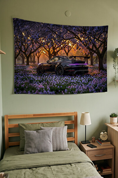 Milura Porsche Duvar Örtüsü – Modern Dekoratif Kaliteli Kumaş Tapestry Duvar ...