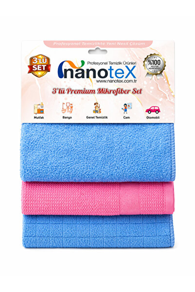 Nanotex ® Premium 3'Lü Set 40x40cm I 3 Bez= 3 Farklı Uzmanlık I
