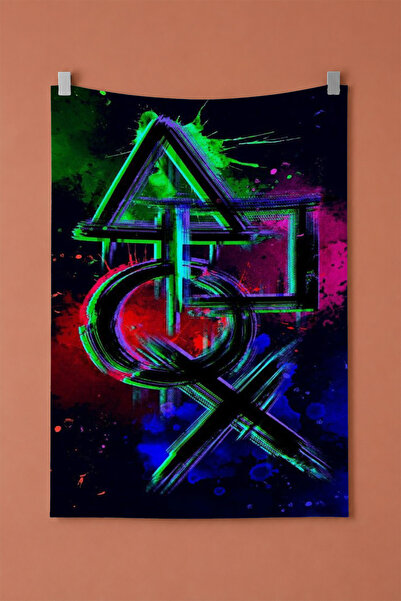 gxe.art Неонови графити за стена, Декор за тийнейджърска стая, Гоблен за стен...