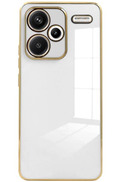 Bodycell Θήκη Σιλικόνης - Xiaomi Redmi Note 13 Pro Plus - Gold Plated - White