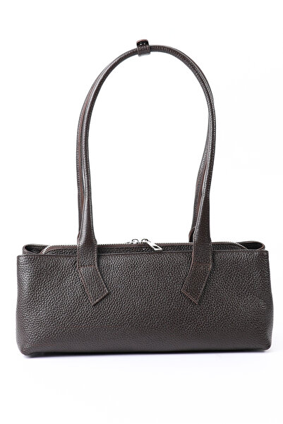 Tuna Genuine Leather Brown Floater Women's Shoulder Bag Cnt555
