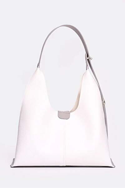 MORCA Women's Shoulder Bag – Stylish Daily Handbag with Magnets in White