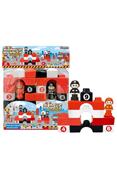 ToyMarkt Σετ Τουβλάκια Πυροσβέστης 28 τεμάχια. 3+ Ετών 28x24x7εκ. 95453