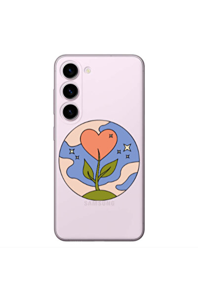 Other Samsung S23 Plus Hearted Flower Transparent Silicone TPU Θήκη