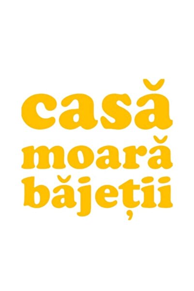 OEM Autocolant decorativ auto  "Lăsați băieții să moară acasă ", 15cm, Portoc...