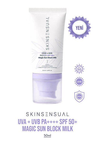 Skin Sensual Magic Sun Block Milk SPF 50+ Yeni Nesil Filtreli Yüz Güneş Kremi...