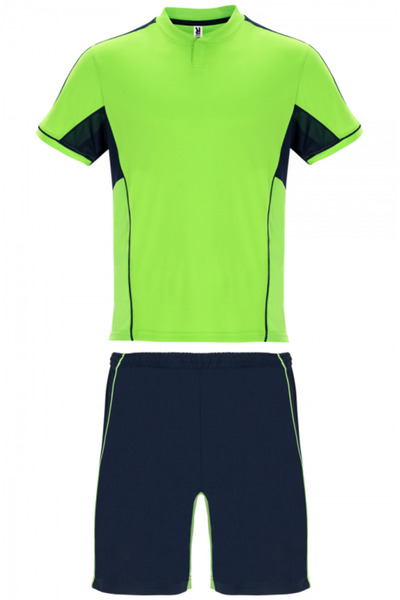 ROLY Set echipament sportiv unisex Boca, verde fluorescent/bleumarin