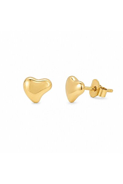 Bijuteria SORELLY Cercei inimă topită placați cu aur de 14k