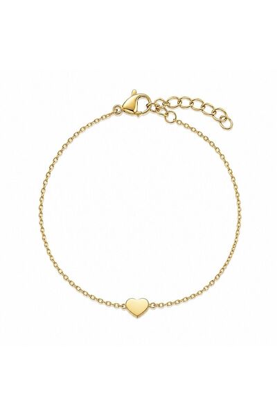 Bijuteria SORELLY Brățară placată cu aur de 14k cu inimă