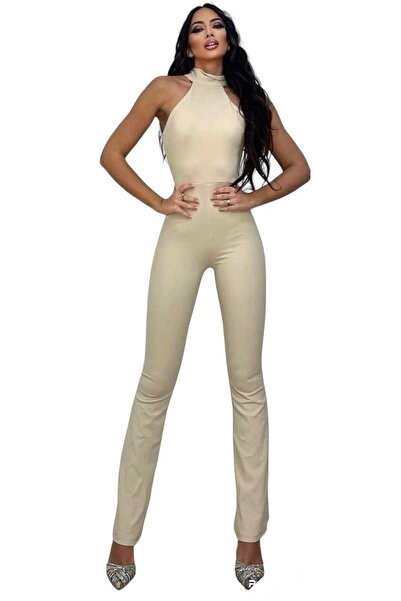Woman's Fashion Γυναικεία Ολόσωμη Φόρμα Μπεζ