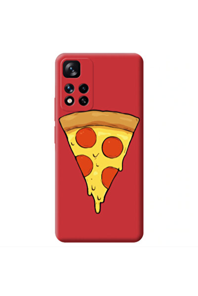 Other Xiaomi Redmi Note 11 Pro 5G Pizza Slice Red Colored Silicone TPU Θήκη