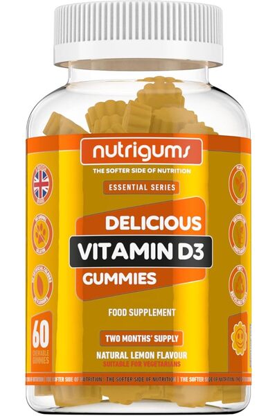 Nutrigums Supliment alimentar Vitamina D3 Jeleuri, doză pentru două luni, 100...