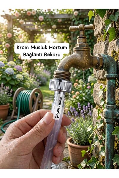 ÇEÇEN HOME وصلة خرطوم صنبور من الكروم، محول خرطوم صنبور ملولب، محول وصلة خرطو...