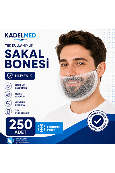 KADELMED Tek Kullanımlık Sakal Bonesi 250 ADET