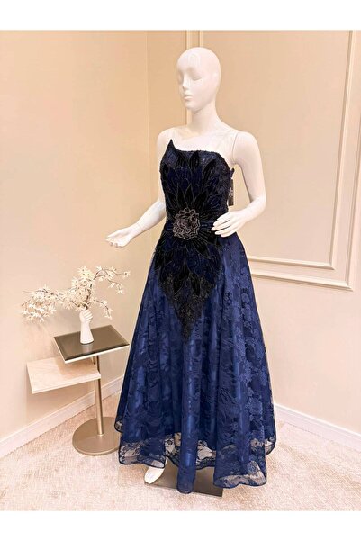 MYROSE SA Evening & Prom Dress - Dark blue - Crop
