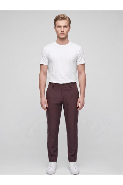 Plus Scorpion Men's Summer Lace-Up Fabric Trousers – Slim Fit Comfortable Cut...