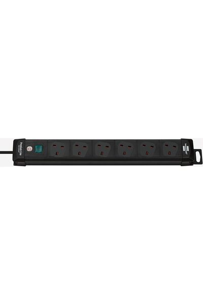Brennenstuhl Prem S-O 6fold 3M Black/Black