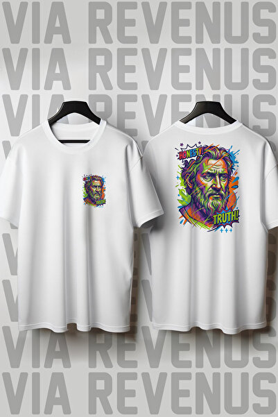 Vordevia Diyojen Front and Back Printed Wide Fit 100% Cotton Tshirt