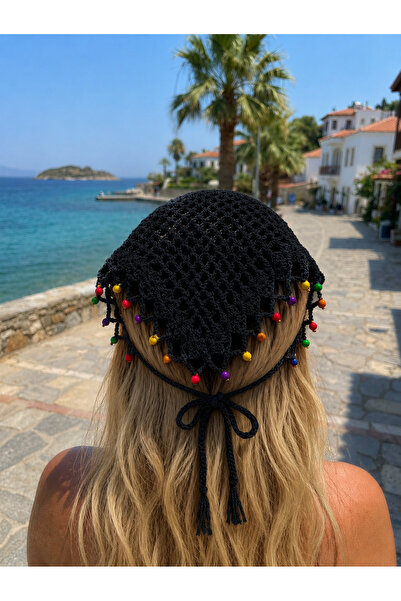 NEVALİN Patterned Handmade Knitted Bandana